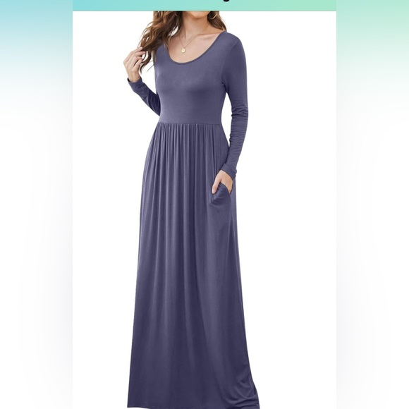 Muted Lavender long sleeve maxi NWT - Picture 3 of 9